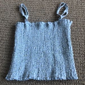 Brandy Melville tank top light blue with flowers